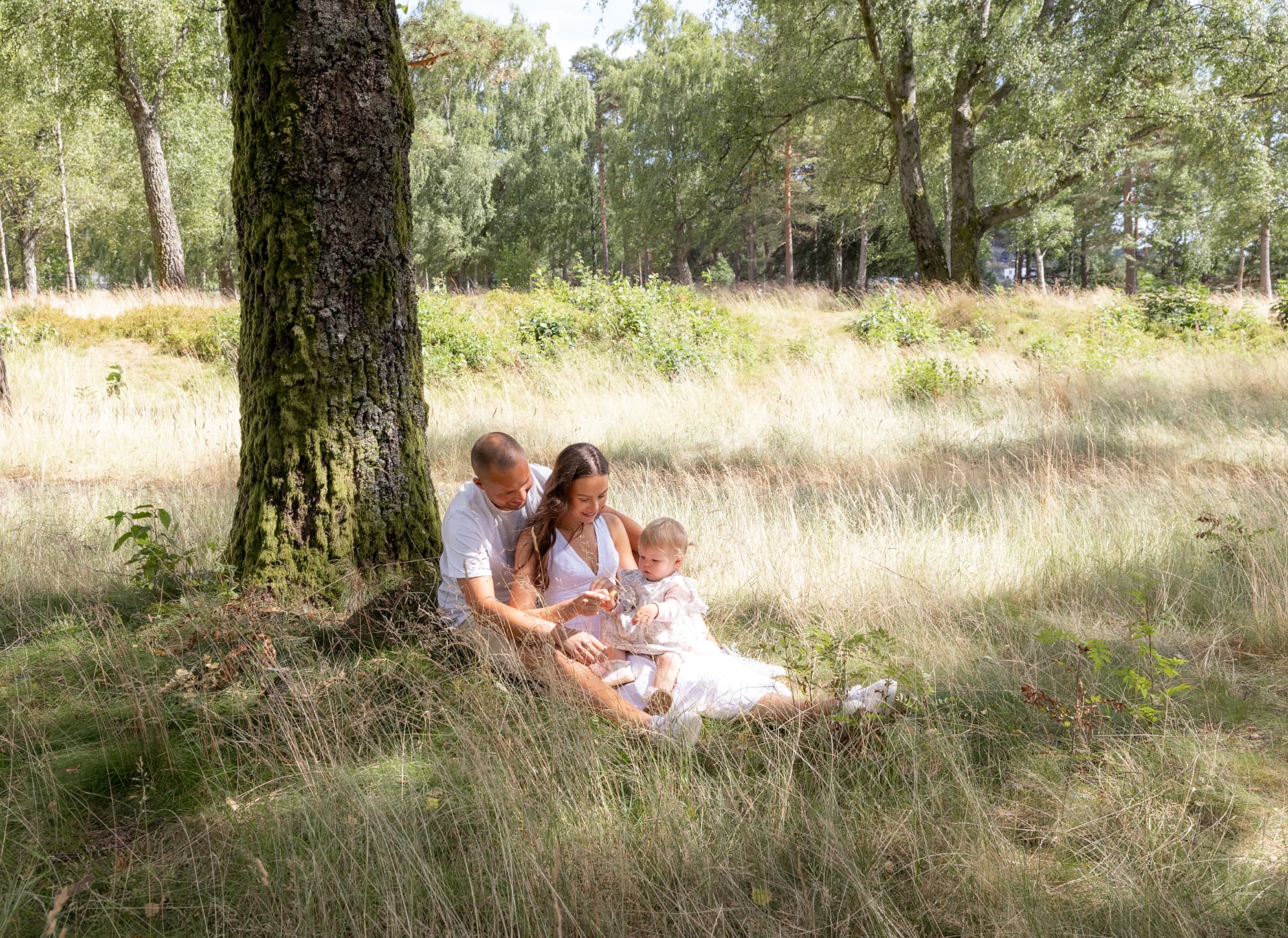 Familie under treet